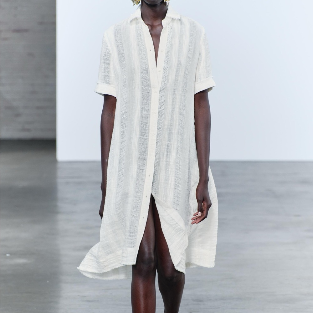 Zara Jacquard Tunic Dress